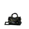 Balenciaga Classic City mini handbag in black leather - 00pp thumbnail