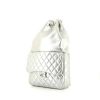 Chanel Sac à dos backpack in silver quilted leather - 00pp thumbnail