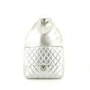 Chanel Sac à dos backpack in silver quilted leather - 360 thumbnail