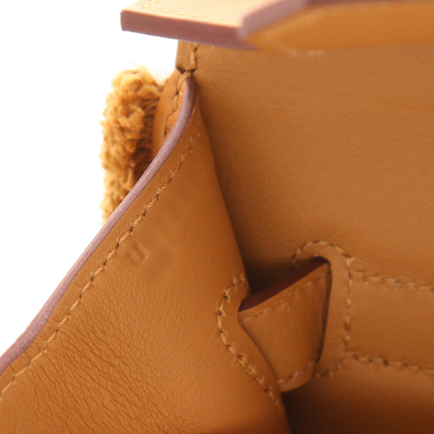 Sac à main Hermes Birkin 35 cm Fray Fray en toile beige et cuir beige Sésame - Detail D4