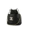 Chanel Vintage shopping bag in black quilted leather - 00pp thumbnail