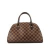 Louis Vuitton Ribera handbag in ebene damier canvas and brown leather - 360 thumbnail