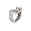 Half-articulated Cartier Panthère "Lakarda" ring in white gold, diamonds and emerald - 00pp thumbnail