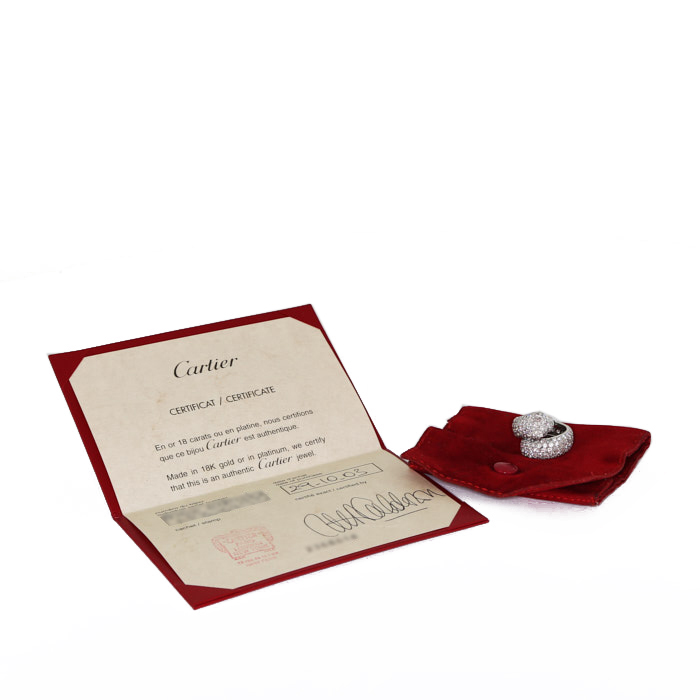 Half-articulated Cartier Panthère "Lakarda" ring in white gold, diamonds and emerald - Detail D3