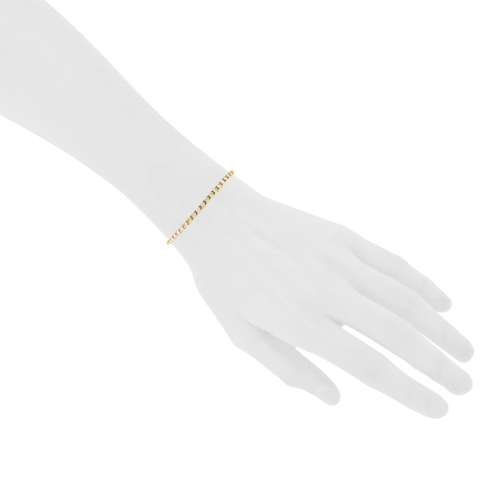 Brazalete flexible Cartier Lignes Essentielles en oro amarillo y diamantes - Detail D1