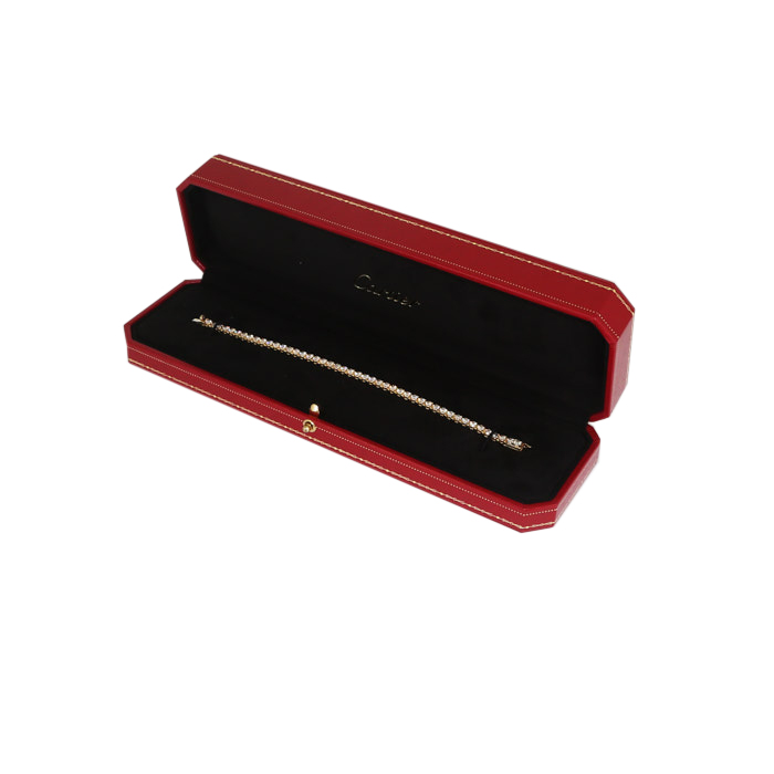 Flexible Cartier Lignes Essentielles bracelet in yellow gold and diamonds - Detail D2