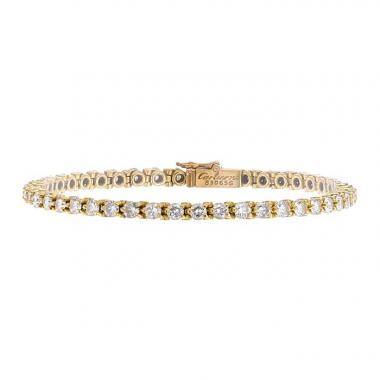 Bracelet souple Cartier Lignes Essentielles en or jaune et diamants (4,50 carats)