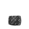 Sac à main Chanel Mini Timeless en sequin noir et argenté - 00pp thumbnail