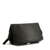 Celine Trapeze large model handbag in black grained leather and black suede - Detail D5 thumbnail