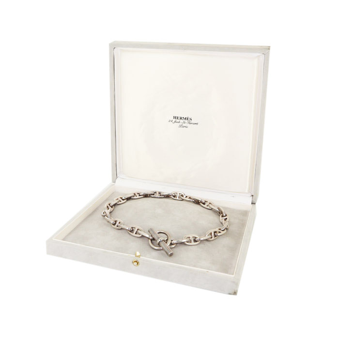 Collier Hermes Chaine d'Ancre grand modèle en argent - Detail D2