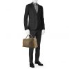 Bolsa de viaje Hermès  Victoria en cuero togo marrón etoupe - Detail D1 thumbnail