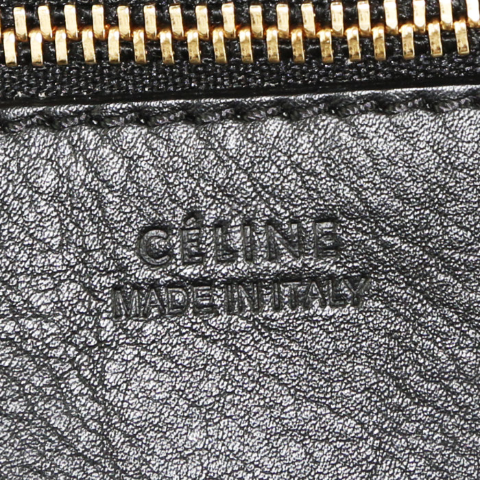 Celine Tie Bag handbag in black leather - Detail D3