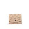 Billetera Louis Vuitton en cuero mahina beige - 360 thumbnail