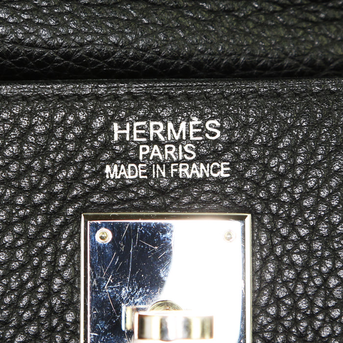 Sac à main Hermès  Kelly 35 cm en cuir togo noir - Detail D4