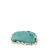Bottega Veneta Chain Pouch handbag in turquoise leather - 00pp thumbnail