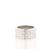 Half-articulated Hermès Khilim large model ring in white gold - 360 thumbnail