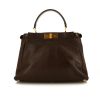 Fendi Peekaboo handbag in brown leather - 360 thumbnail
