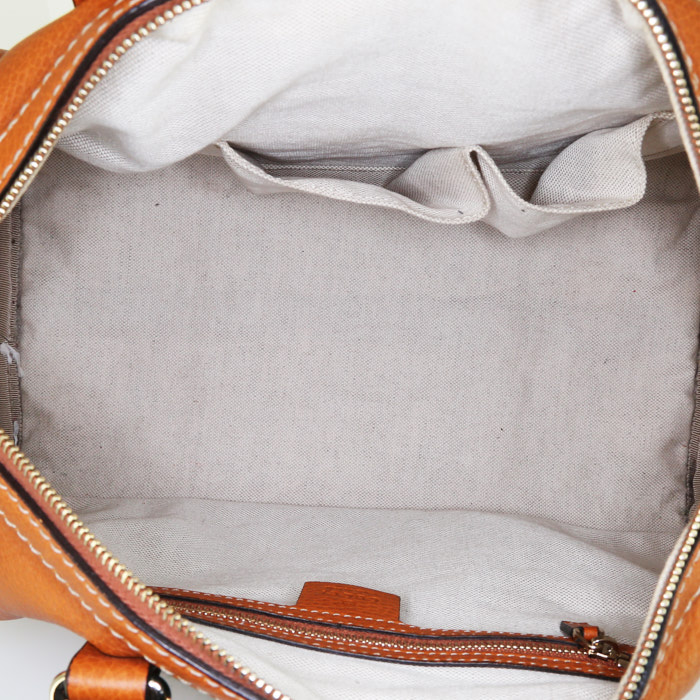 Gucci Boston Vintage shoulder bag in gold leather - Detail D3