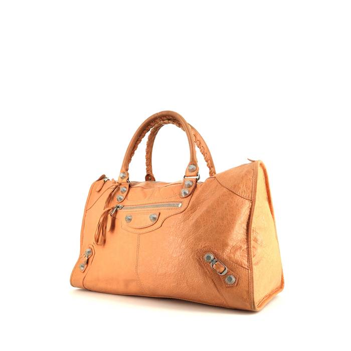 Balenciaga Classic City handbag in gold burnished leather - 00pp