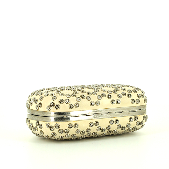 Minaudière Alexander McQueen en cuir beige - Detail D4
