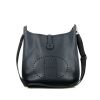 Hermes Evelyne large model shoulder bag in dark blue togo leather - 360 thumbnail