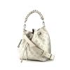 Louis Vuitton Muria shoulder bag in grey mahina leather - 00pp thumbnail