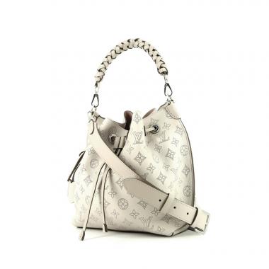 Borsa a tracolla Louis Vuitton Muria in pelle Mahina grigia
