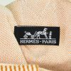 Sac cabas Hermes Toto Bag - Shop Bag en toile beige et orange - Detail D3 thumbnail