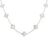 Van Cleef & Arpels Alhambra Vintage long necklace in white gold and mother of pearl - 00pp thumbnail