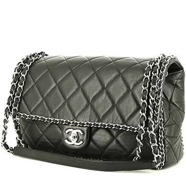 Sac à main Chanel  Timeless en cuir matelassé noir
