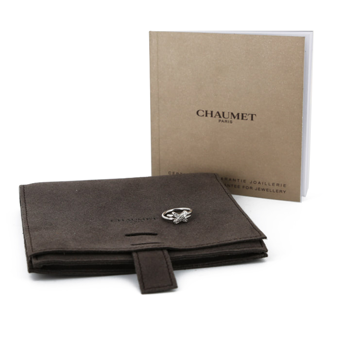 Chaumet Jeux de Liens ring in white gold and diamonds - Detail D2
