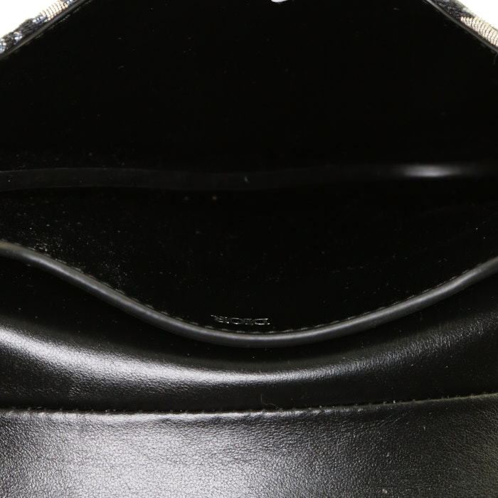 Dior  Saddle shoulder bag  monogram canvas Oblique  and black leather - Detail D2