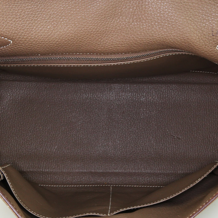 Borsa Hermes Kelly 32 cm in pelle togo etoupe - Detail D3