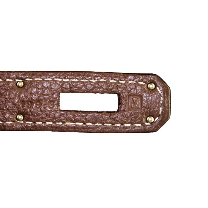 Hermes Kelly 32 cm handbag in etoupe togo leather - Detail D5