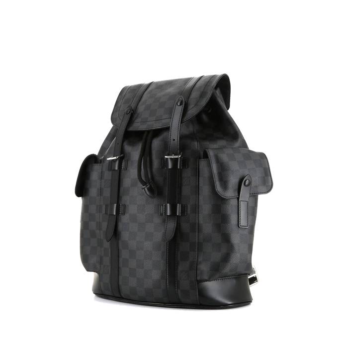 Louis Vuitton Christopher PM Backpack Graphite Damier Canvas Black Grey