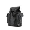 Louis Vuitton Christopher backpack in grey Graphite damier canvas and black leather - 00pp thumbnail