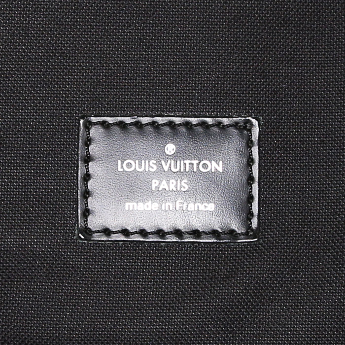 Mochila Louis Vuitton Christopher en lona a cuadros gris Graphite y cuero negro - Detail D3