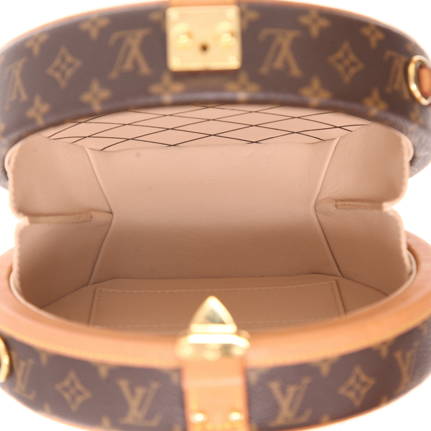 Borsa Louis Vuitton  Petite boîte chapeau in tela monogram e pelle naturale - Detail D3