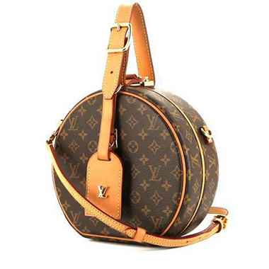 Louis Vuitton  Petite boîte chapeau handbag  monogram canvas  and natural leather