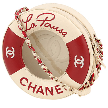 Bolso bandolera Chanel Editions Limitées en cuero blanco y rojo