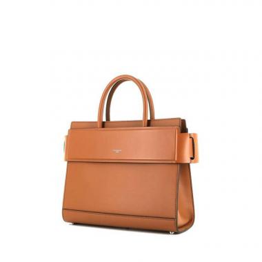 Bolso de mano Givenchy Horizon en cuero liso color oro