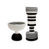 Ettore Sottsass, "Calice" vase, in white and black enameled ceramic, designed in 1959, Bitossi edition, signed, from the 1990's - 00pp thumbnail