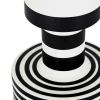 Ettore Sottsass, "Calice" vase, in white and black enameled ceramic, designed in 1959, Bitossi edition, signed, from the 1990's - Detail D1 thumbnail