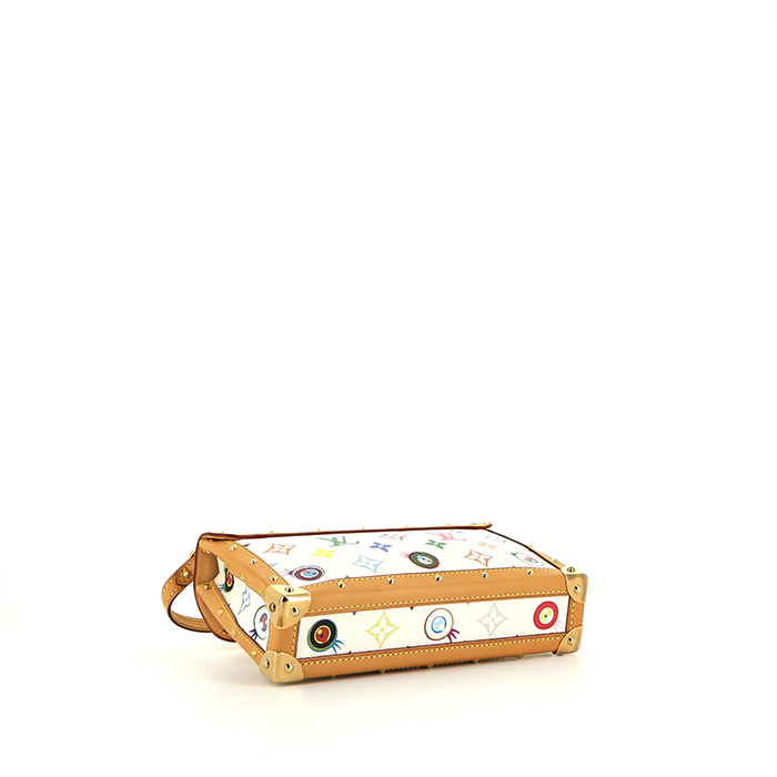 Louis Vuitton Eye Miss You handbag in multicolor and white monogram canvas and natural leather - Detail D4