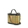 Chanel Vanity vanity case in wicker and black leather - 00pp thumbnail