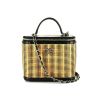 Chanel Vanity vanity case in wicker and black leather - 360 thumbnail