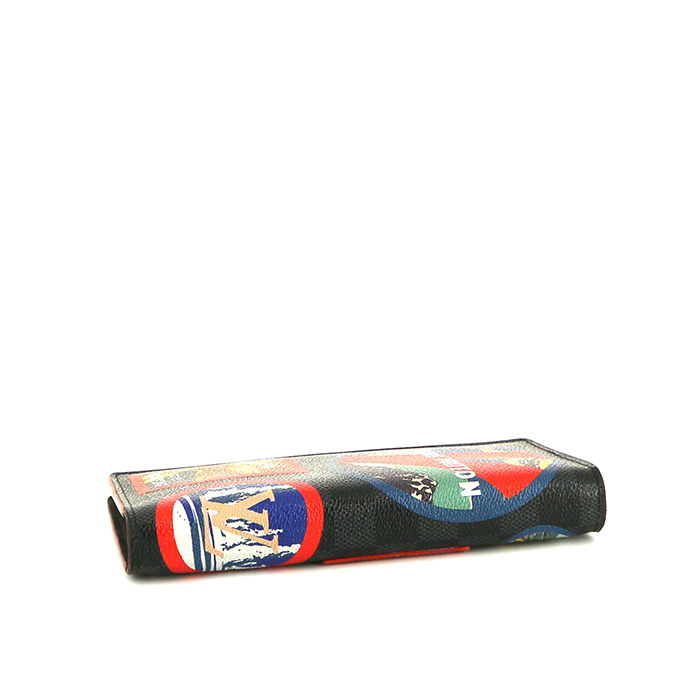 Billetera Louis Vuitton Louis Vuitton Editions Limitées en lona a cuadros negra - Detail D4