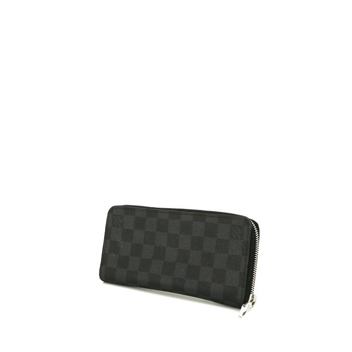 Portafogli Louis Vuitton Zippy taglia XL in tela monogram cerata grigia, RvceShops Revival