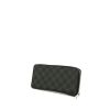 Billetera Louis Vuitton Zippy en lona a cuadros gris Graphite y cuero negro - 00pp thumbnail