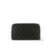 Louis Vuitton Organizer wallet in grey Graphite damier canvas and black leather - 360 thumbnail